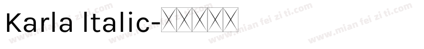 Karla ltalic字体转换
